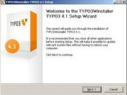 Screenshot of the TYPO3Winstaller-Setup