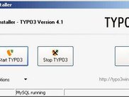 Screenshot of the TYPO3Winstaller user interface