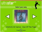 UltraStar-ng - Select you song screen