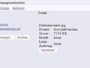 This is the document modul. Viewing the document details.