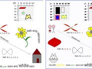 Example of conversion from SVG (left) to VML (right)