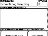 Log screen