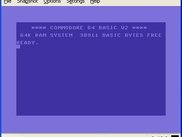 The start screen for the C64 on Windows XP