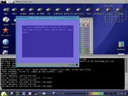 Amiga OS 3.x desktop with x64 running
