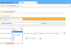 Chooce format, quality, ratio, rotate and flip videos