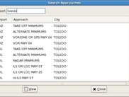 Select an instrument approach from a list