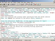 vtex main window with ".tex" file