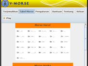 Morse code table