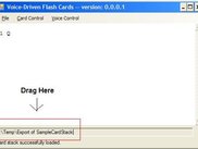 Dragging a flash card stack