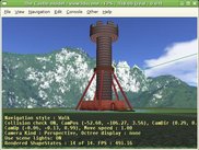 VRML model of a tower, displayed by view3dscene