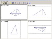 Program main screen with VRML file "pyramid" loaded.