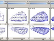 4 steps of pyramid smoothing; front and top view.