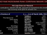 Modified Throne page with Monarch Message.