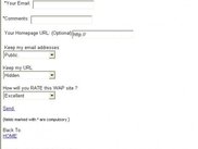 A Sig-In page of W-GB, captured with WinWAP browser