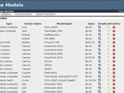 The Manage Models screen showing some of the models we have.