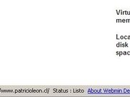 Webmin Desktop Status bar