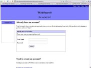 Log-in screen