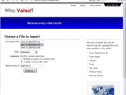 Uploading (step 1) - Choose a file to import