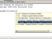 The Shell view represents a shell with command completion.