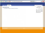 Calendar view listing a birthday