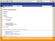 Wiki formatting