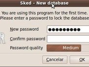 New database dialog
