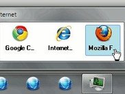 Grid style stack with windows aero background