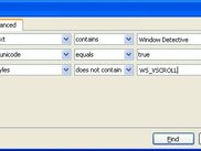 4. Advanced search dialog