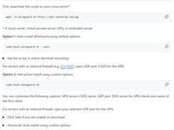WireGuard VPN Server Auto Setup Script Screenshot 1