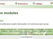 Modules view (see &amp; run additional modules)