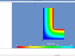 Electrostatic potential on L-shaped corner