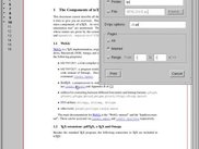 Main window with print dialog, Motif toolkit