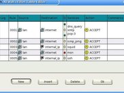 XFwall Firewall - Filter Rules Screen