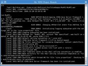 Konsole showing log messages at framework start-up