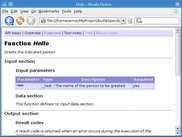 Browser showing a XINS function specification page