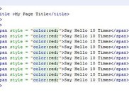 resultant html code