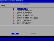 The YuGiOhJCJOS installer menu