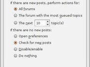 preferences, 'Action' tab - version 1.8.1 on Linux