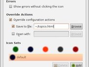 preferences, 'Customisation' tab - version 1.8.1 on Linux