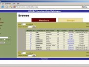 The basic browse screen to sort/view members or groups.
