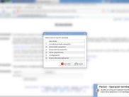 Men principal / Aviso de operaciones terminadas