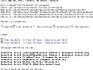 Sample analysis result page