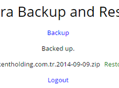 Backup and Restore