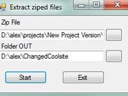 Zip extractor window