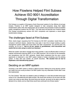 Flint Subsea - Flowlens MRP Case Study
