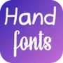 Hand fonts for FlipFont