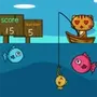 kitten goes fishing