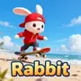 Rabbit gliding on the