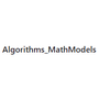 Algorithms Math Models