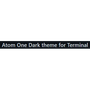 Atom One Dark theme for Terminal